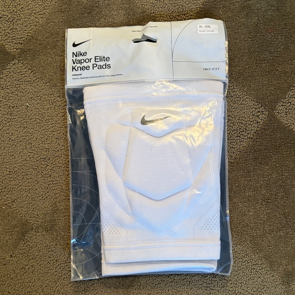 Nike Vapor Elite White Knee Pads